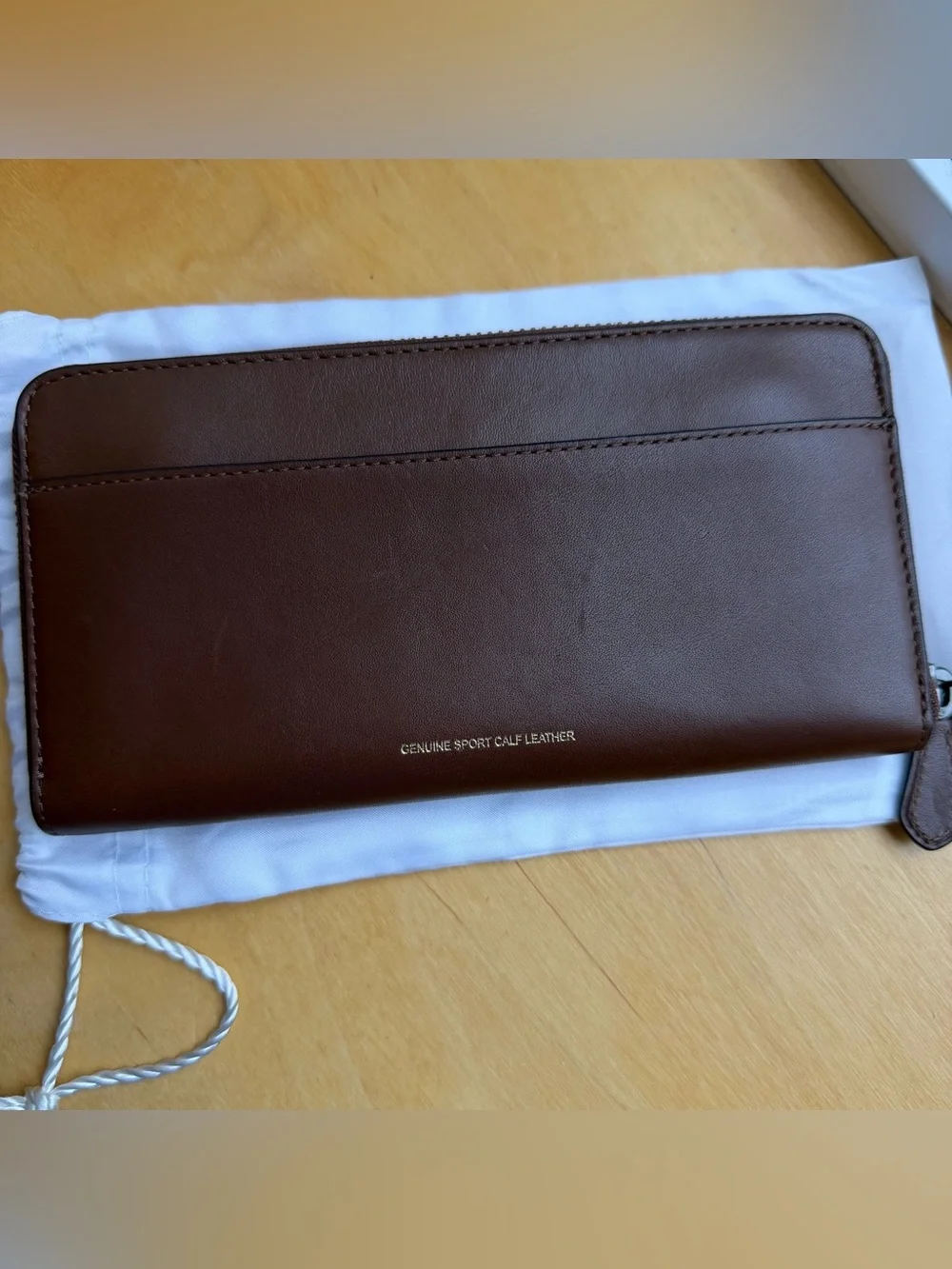Coach Brown Leather Long Wallet with dust bag